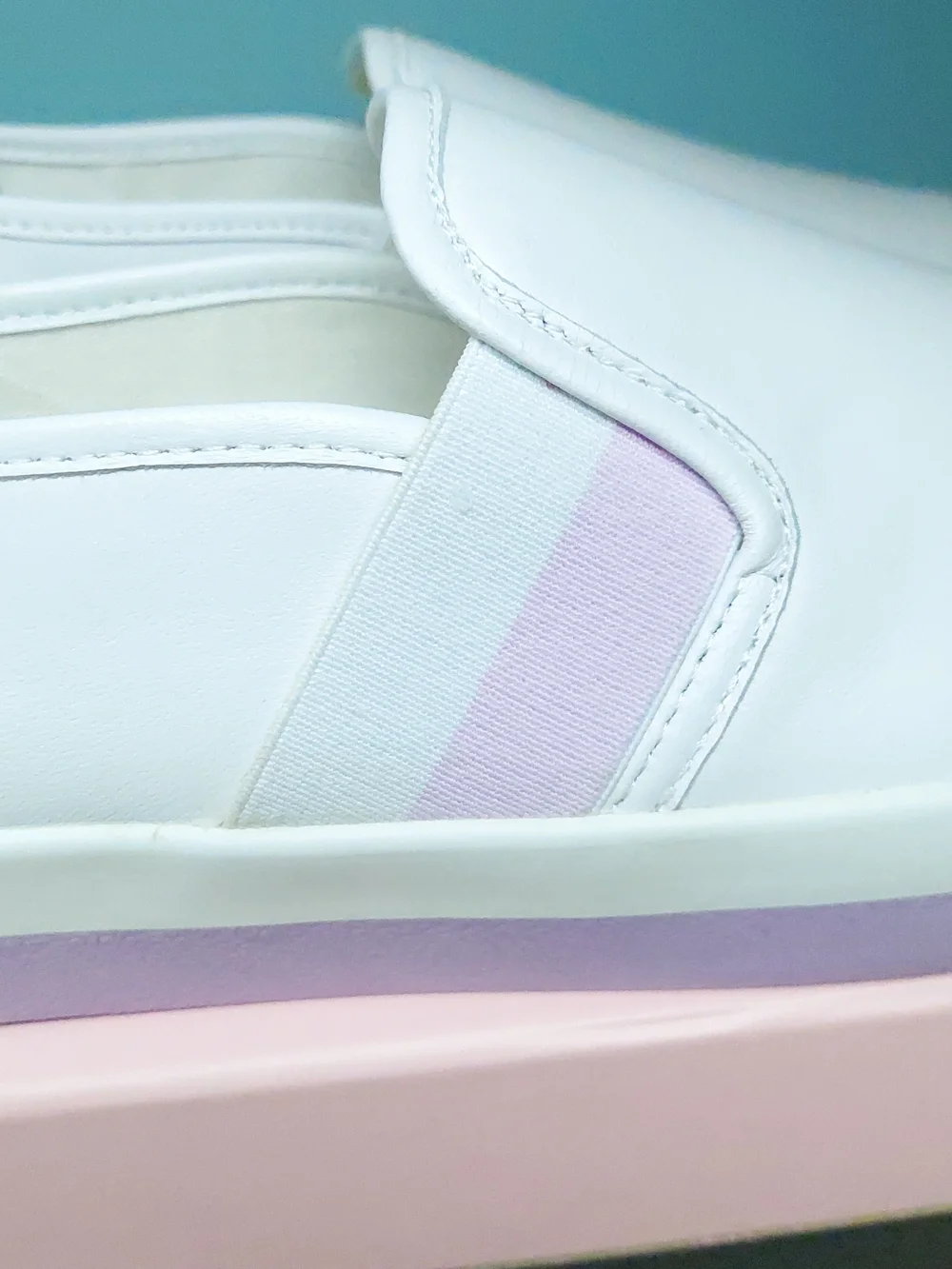 Kate Spade NY White & Lavender Loafer Sneakers Womens Size 9.5 NWT Preppy Office